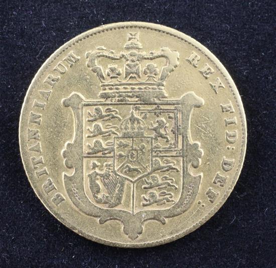 A George IV 1826 gold full sovereign,